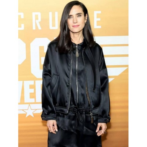 Jennifer Connelly Top Gun Maverick 2022 Black Jacket